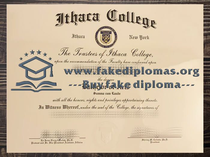 Buy Ithaca College fake diploma, Fake Ithaca College certificate.