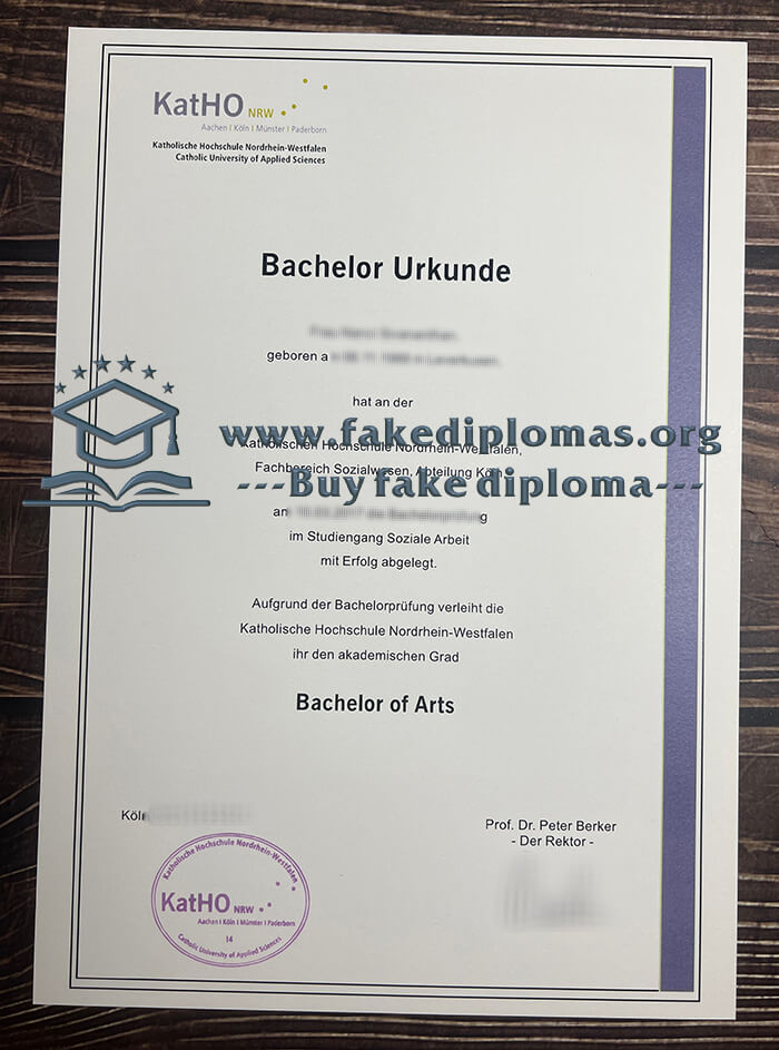 Buy KatHO NRW fake diploma, Fake KatHO NRW certificate.