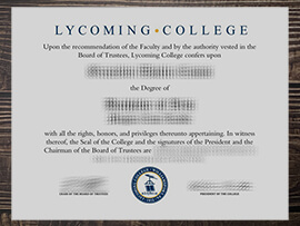 Purchase Lycoming College fake degree online.