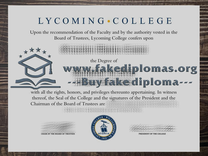 Buy Lycoming College fake diploma, Fake Lycoming College degree.