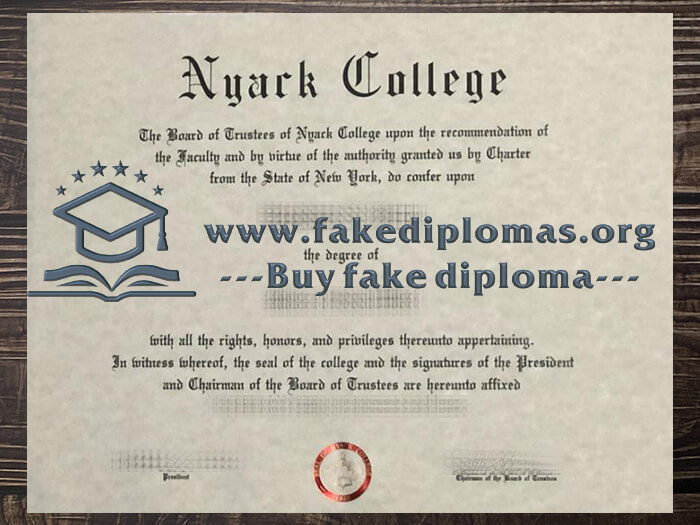 Buy Nyack College fake diploma, Fake Nyack College certificate.