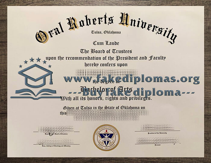 Buy Oral Roberts University fake diploma, Fake ORU degree.