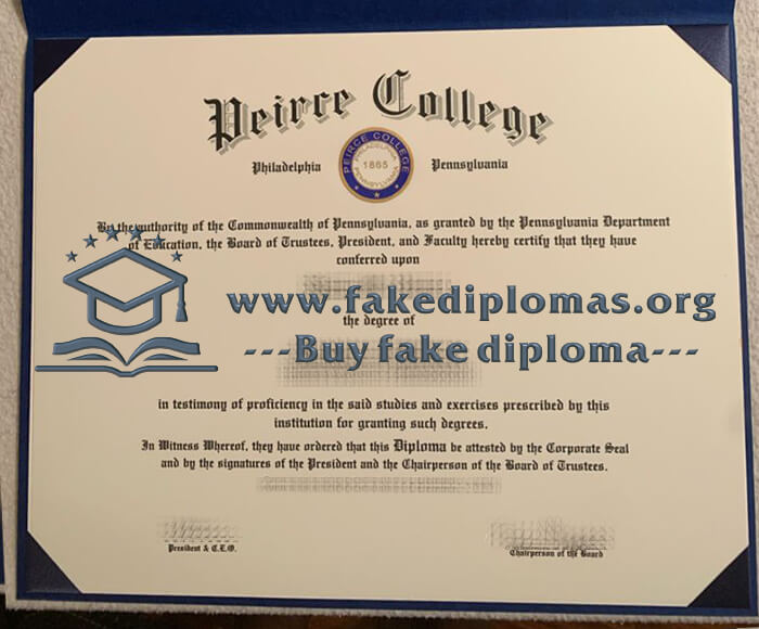 Buy Peirce College fake diploma, Fake Peirce College degree.