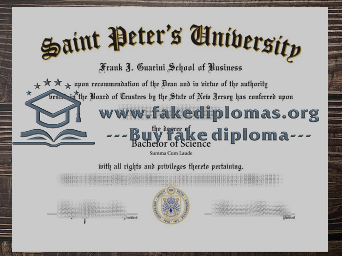 Buy Saint Peter’s University fake diploma.