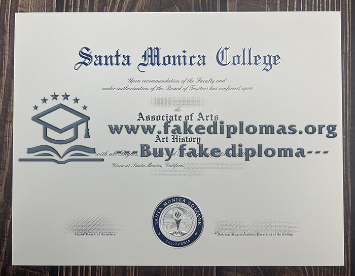 Buy Santa Monica College fake diploma, Fake SMC degree.