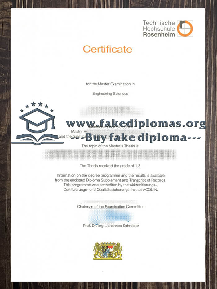 Buy Technische Hochschule Rosenheim fake diploma.