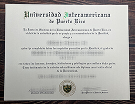 Order Universidad Interamericana de Puerto Rico fake diploma.