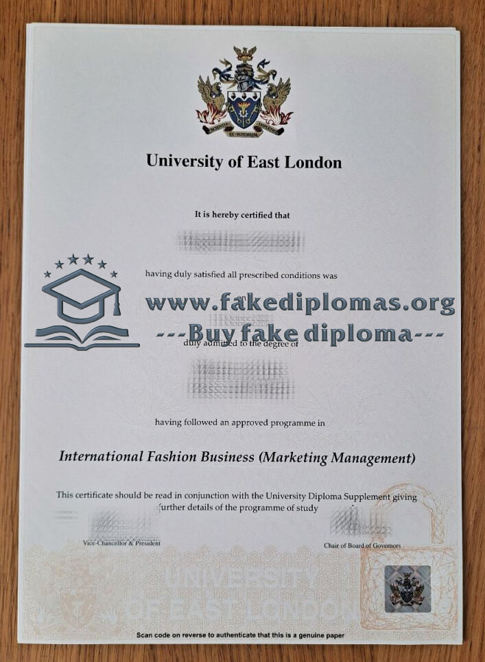 Buy University of East London fake diploma, Fake UEL degree.