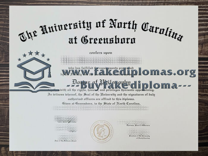 Buy University of North Carolina Greensboro fake diploma, Fake UNCG degree.