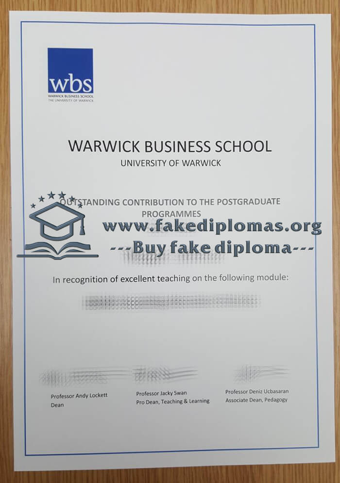 Buy Warwick Business School fake diploma, Fake WBS degree.