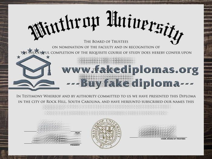 Buy Winthrop University fake diploma, Fake Winthrop University degree.