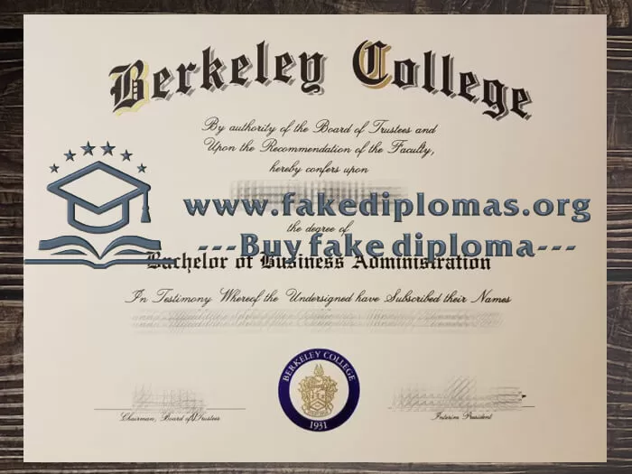 Buy Berkeley College fake diploma, Fake Berkeley College certificate.