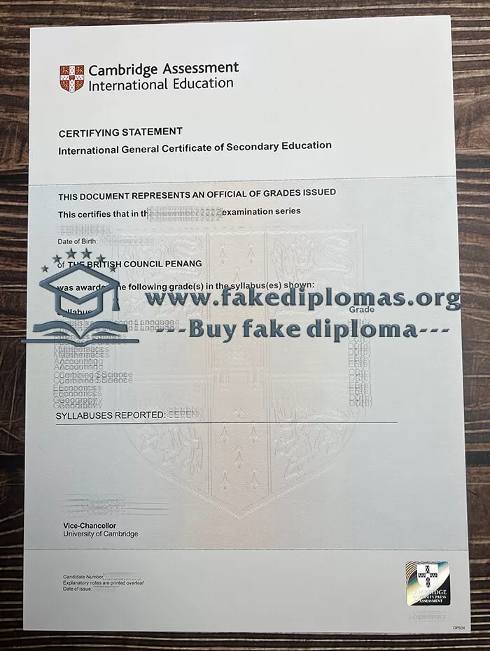 Buy Cambridge Assessment International Education fake diploma, Fake CAIE degree.