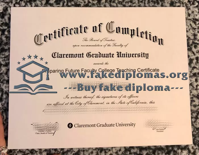 Buy Claremont Graduate University fake diploma, Fake CGU degree.