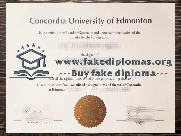 Buy Concordia University of Edmonton fake diploma.