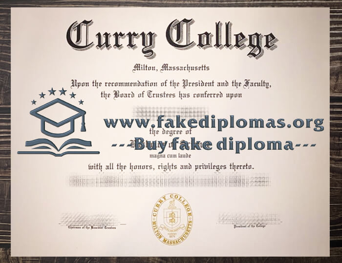 Buy Curry College fake diploma, Fake Curry College degree.