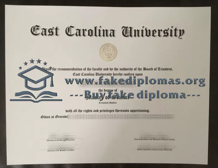 Buy East Carolina University fake diploma, Fake ECU degree.