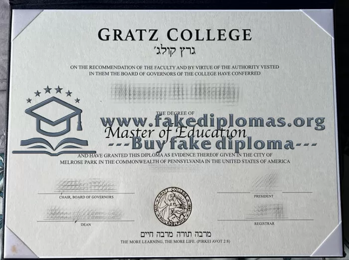 Buy Gratz College fake diploma, Fake Gratz College degree.