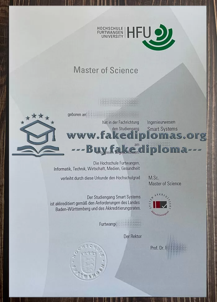 Buy Hochschule Furtwangen University fake diploma.