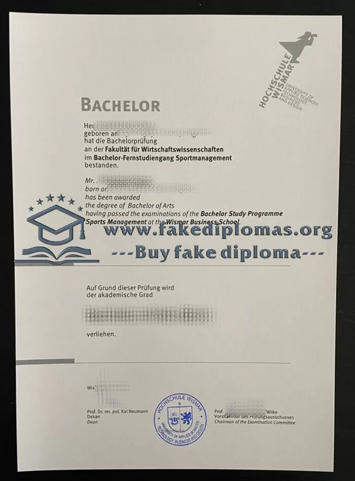 Buy Hochschule Wismar fake diploma, Fake Hochschule Wismar certificate.