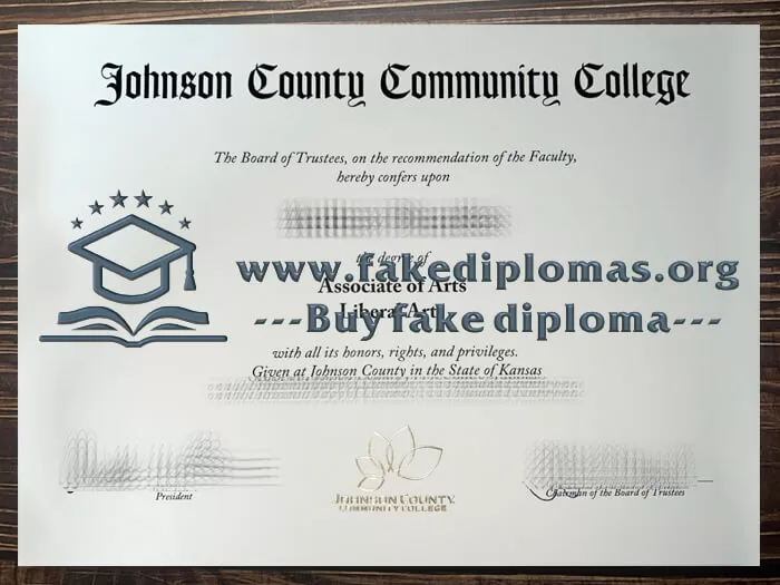 Buy Johnson County Community College fake diploma.