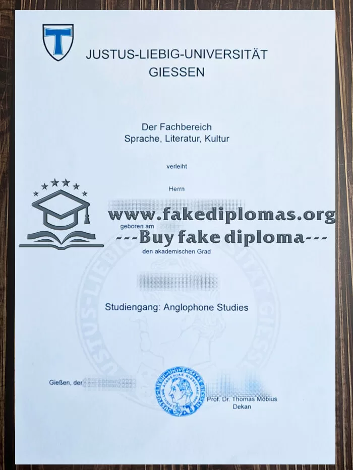 Buy Justus Liebig Universität Gießen fake certificate.