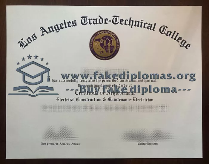 Fake Los Angeles Trade Technical College diploma, Make LATTC degree.