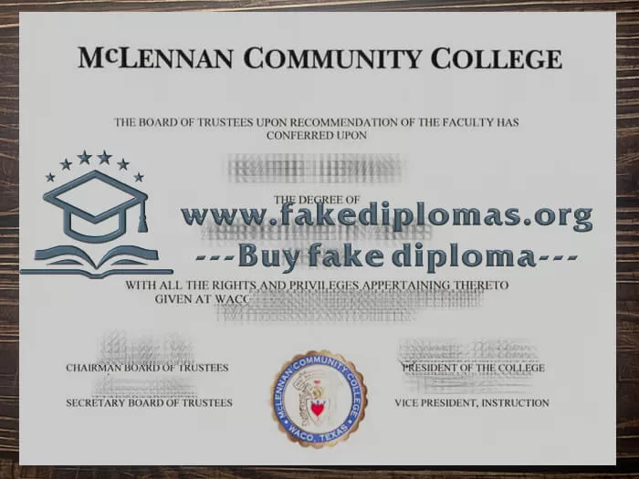 Buy Mclennan Community College fake diploma, Fake MCC degree.