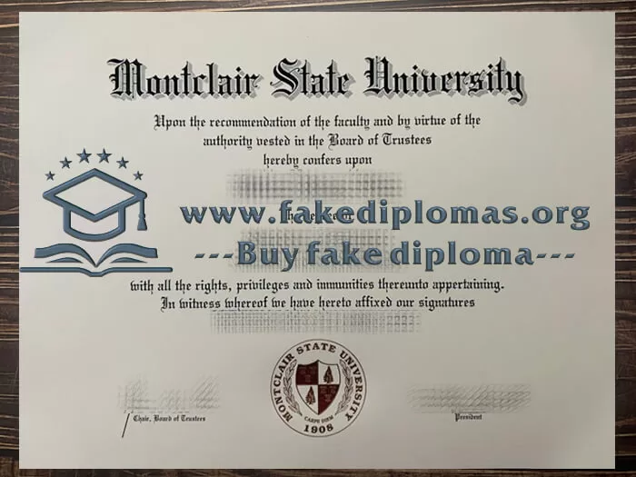 Buy Montclair State University fake diploma, Fake MSU degree.