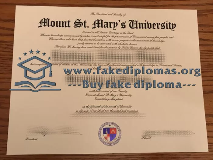 Buy Mount St Mary's University fake diploma.