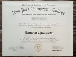 Obtain New York Chiropractic College fake diploma online.