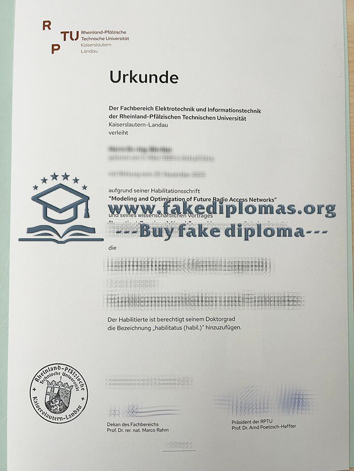 Buy University of Kaiserslautern-Landau fake diploma.