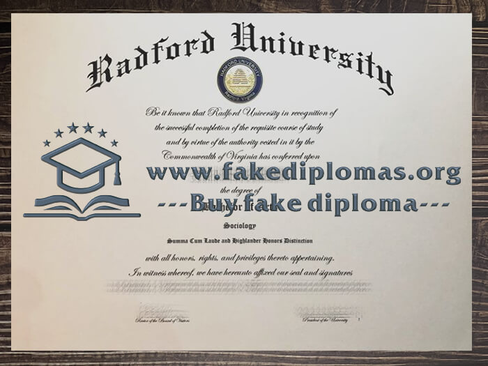 Buy Radford University fake diploma online.