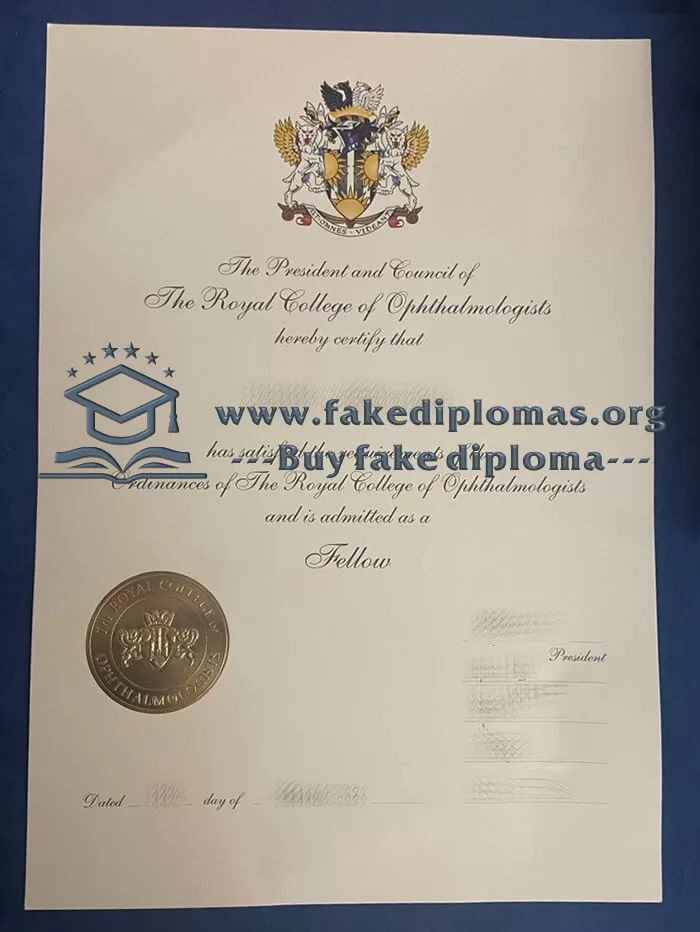 Buy Royal College of Ophthalmologists fake diploma.