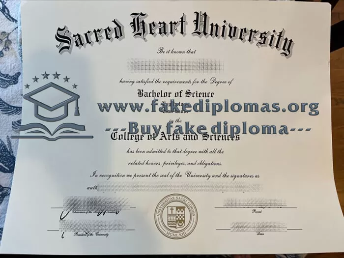 Buy Sacred Heart University fake diploma, Fake SHU degree.