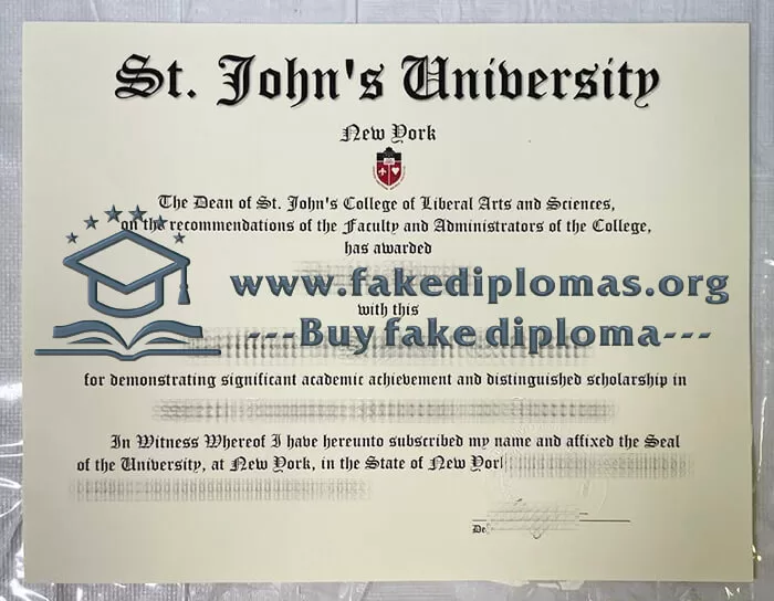 Buy St John's University fake diploma online.