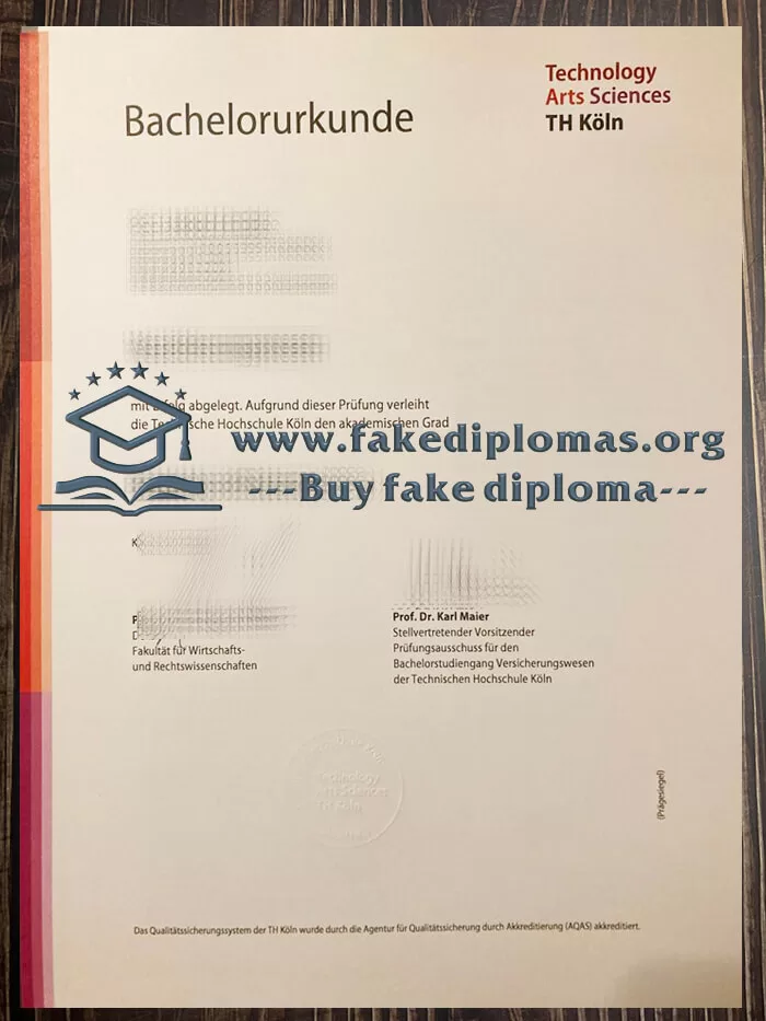 Buy Technology Arts Sciences TH Köln fake certificate.