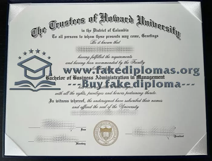 Buy Trustees of Howard University fake diploma.