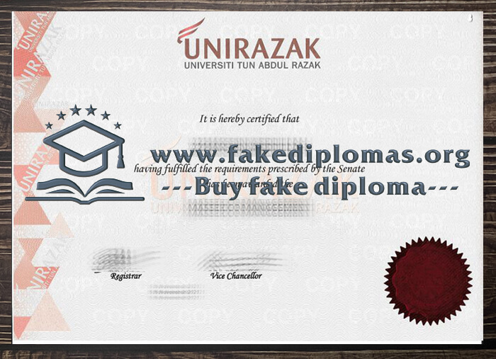 Buy Universiti Tun Abdul Razak fake diploma.