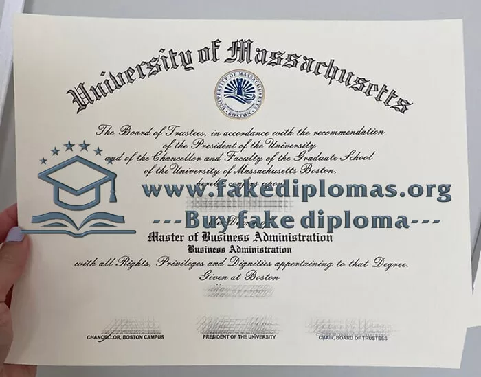 Buy University of Massachusetts Boston fake diploma.