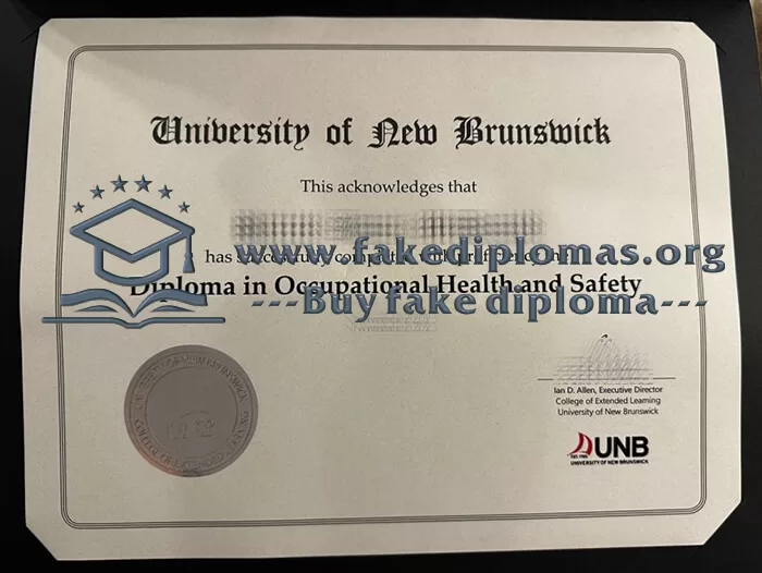 Buy University of New Brunswick fake certificate.