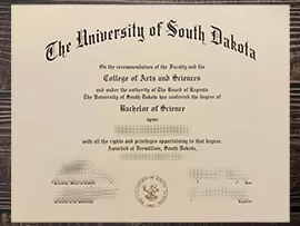 Fast to Get the University of South Dakota fake certificate.