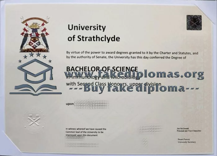 Buy University of Strathclyde fake diploma, Fake University of Strathclyde degree.