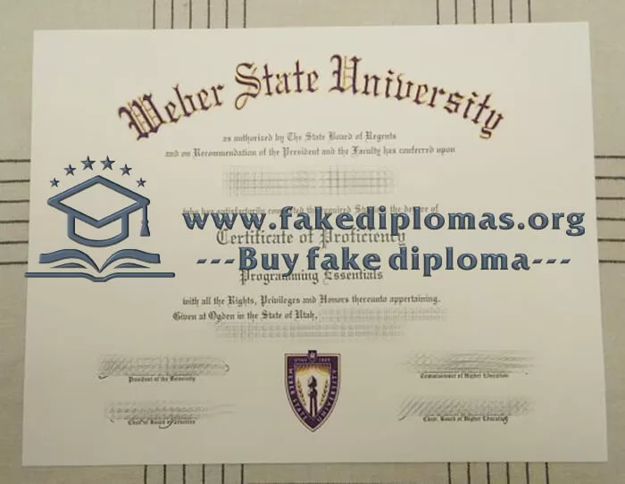 Buy Weber State University fake diploma online.