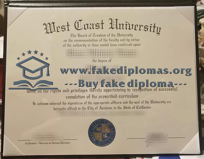 Buy West Coast University fake diploma, Fake WCU degree.