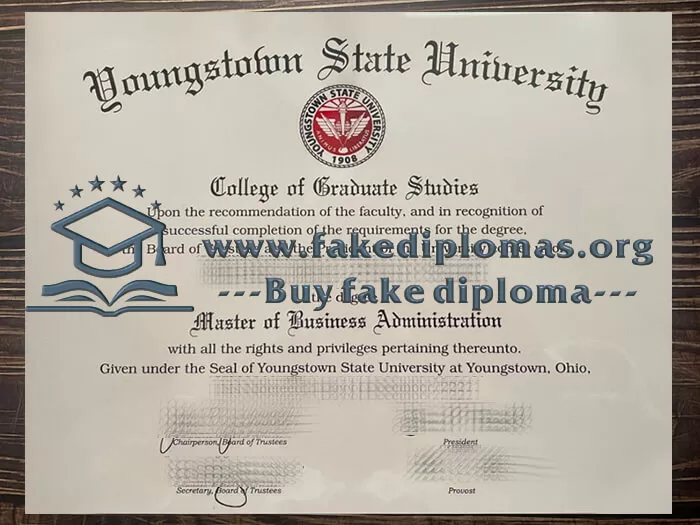 Buy Youngstown State University fake diploma.