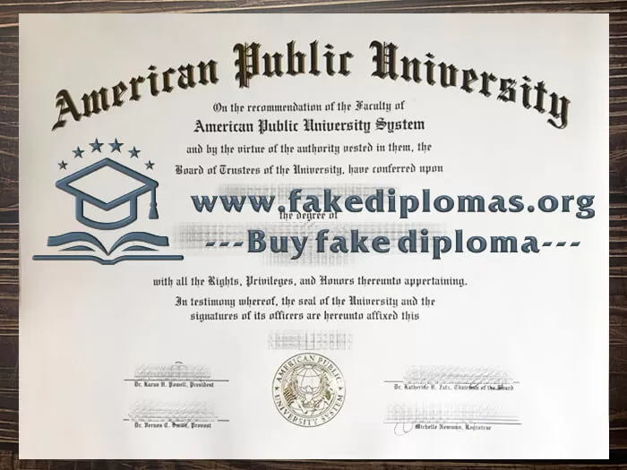 Buy American Public University fake diploma.