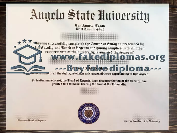 Buy Angelo State University fake diploma online.