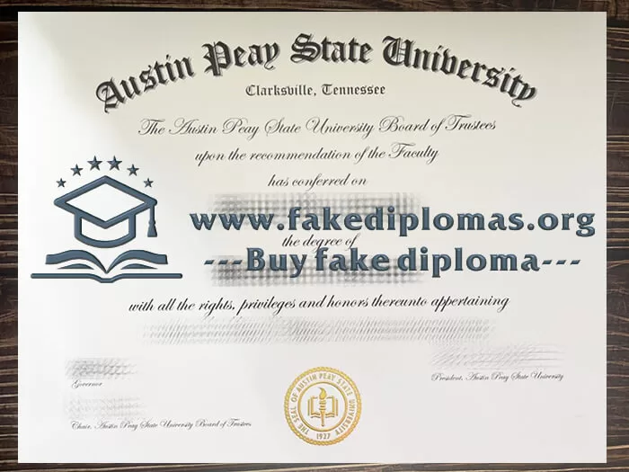 Buy Austin Peay State University fake diploma, Fake APSU degree.