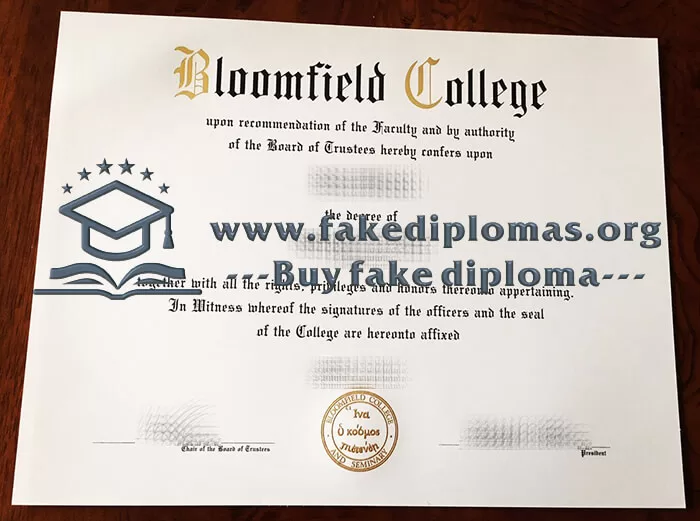 Get a Bloomfield College fake diploma.